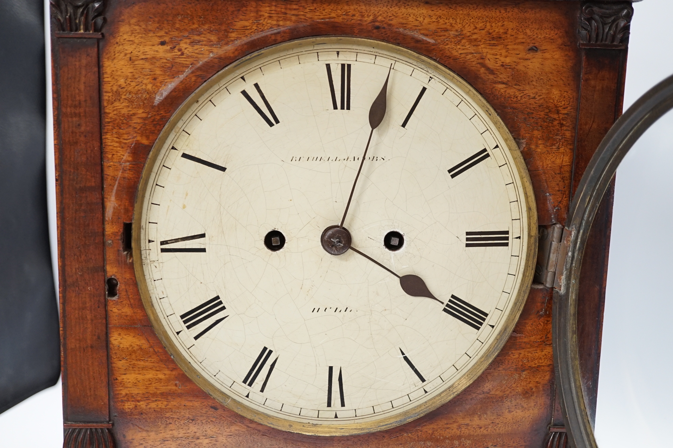 A George IV twin fusee mahogany bracket clock, 40cm